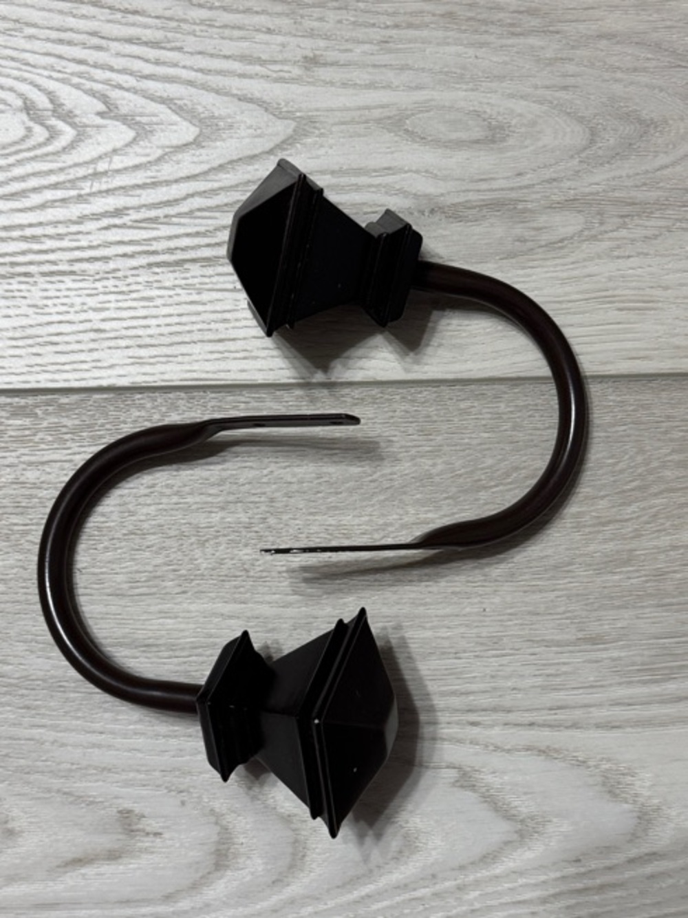 Dark brown Geometric Curtain Tiebacks - Set of 2
